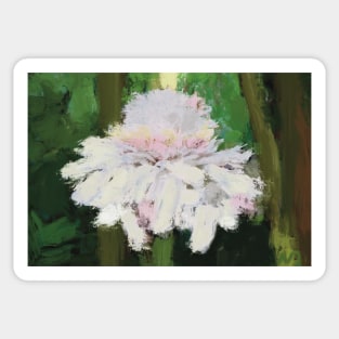 White Torch Ginger Print Sticker